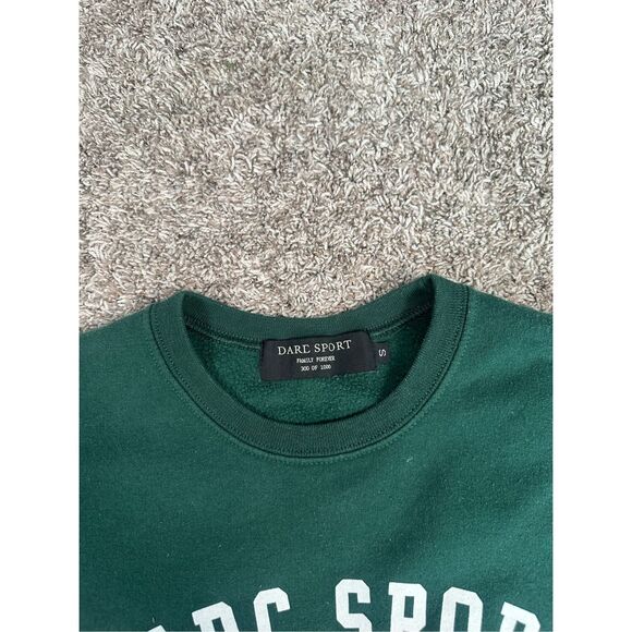 Darc Sport Pullover Crewneck Sweatshirt Sweater Green Unisex S Gym Weightlifting - Picture 5 of 11